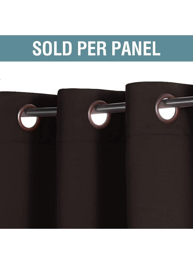 H.VERSAILTEX Blackout Curtains for Bedroom 63 Inches Length Thermal Insulated Curtain Grommet 63 Inch, Energy Efficient Curtain Small Window Blackout Drapes for Winter Season, 1 Panel, Chocolate Brown - Image 1