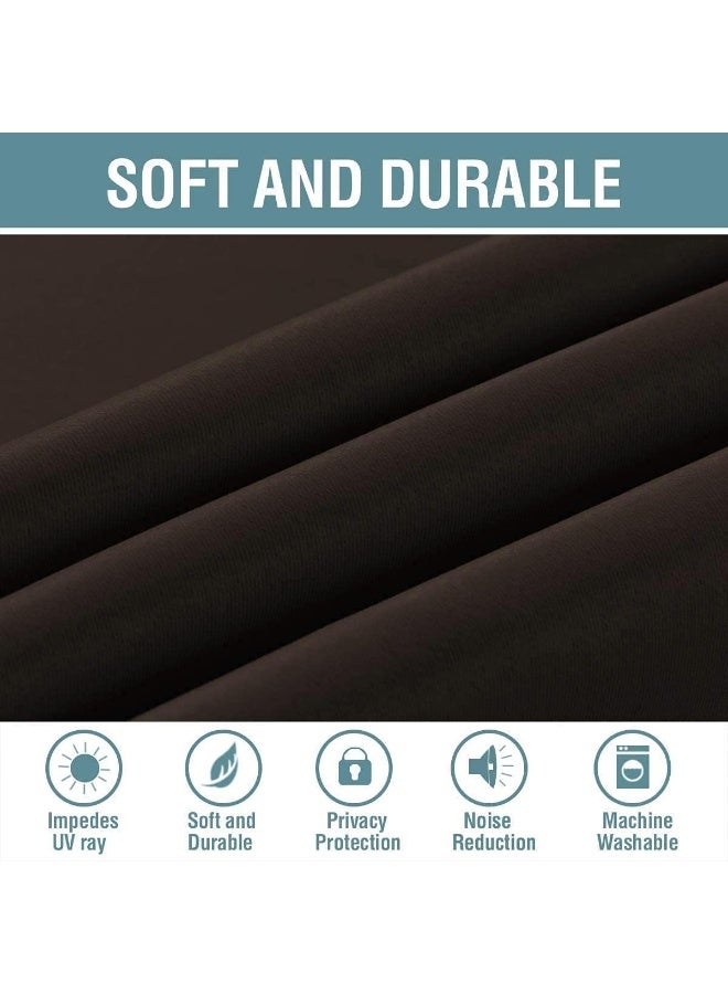 H.VERSAILTEX Blackout Curtains for Bedroom 63 Inches Length Thermal Insulated Curtain Grommet 63 Inch, Energy Efficient Curtain Small Window Blackout Drapes for Winter Season, 1 Panel, Chocolate Brown - Image 2