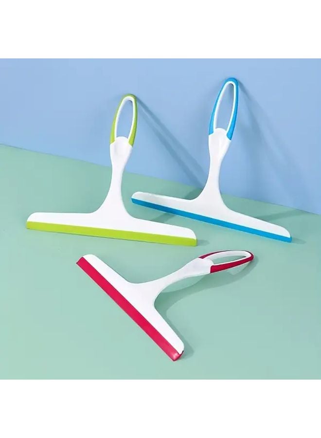 Random Color Silicone Shower Squeegee Handheld Glass Wiper Water Removal Scraper For Bathroom Window Car - Image 2