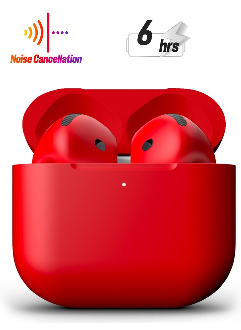Craft MERLIN CRAFT CUSTOMIZED APPLE AIRPODS 4 ANC RED BOLD  - Image 1