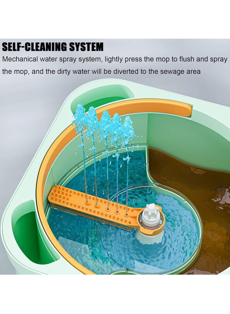 Arabest Hand Free Rotating Mop for Clean Water Separation Labor-Saving Flat Mop for Household Use  - Image 3