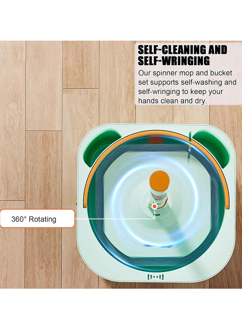 Arabest Hand Free Rotating Mop for Clean Water Separation Labor-Saving Flat Mop for Household Use  - Image 2