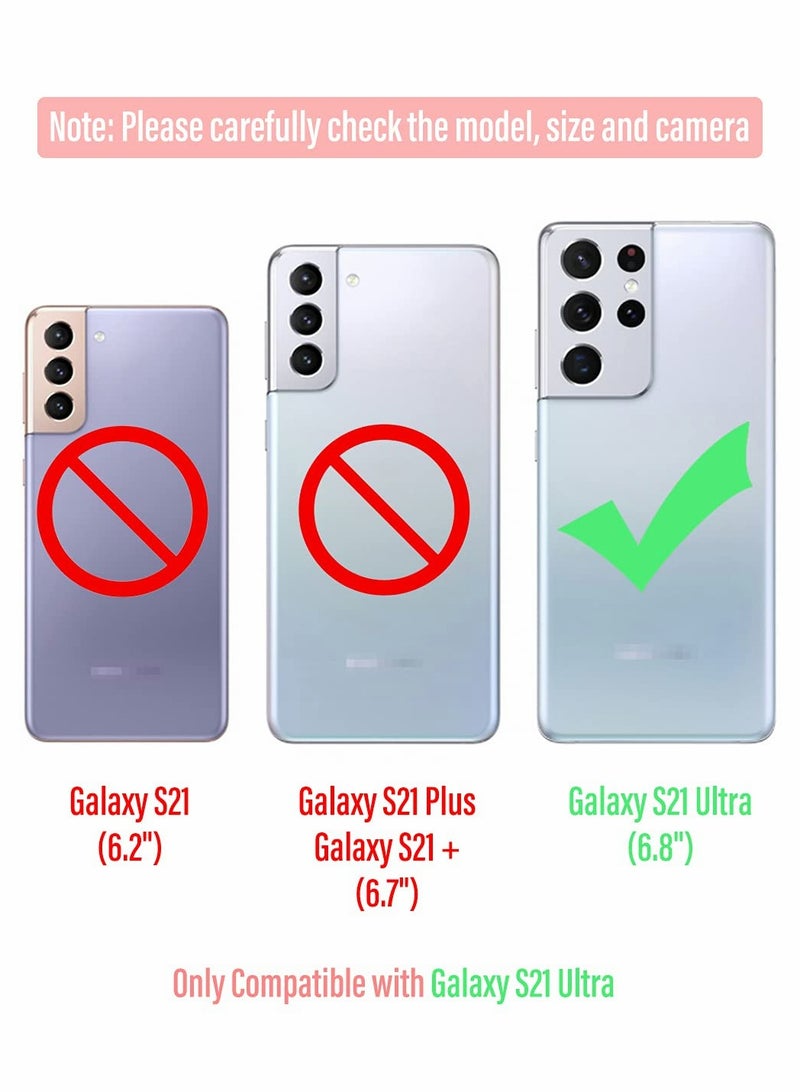 SOLARAE حافظة مع حبل لحمل هاتف سامسونج جالاكسي S21 ألترا 5G - Image 3
