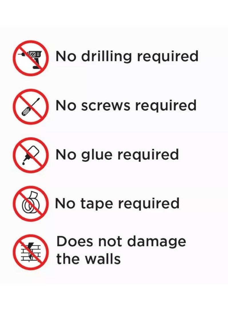 SMARTLOC Vaccum Suction Bathroom Rack With Two Shelves Silver - Image 4