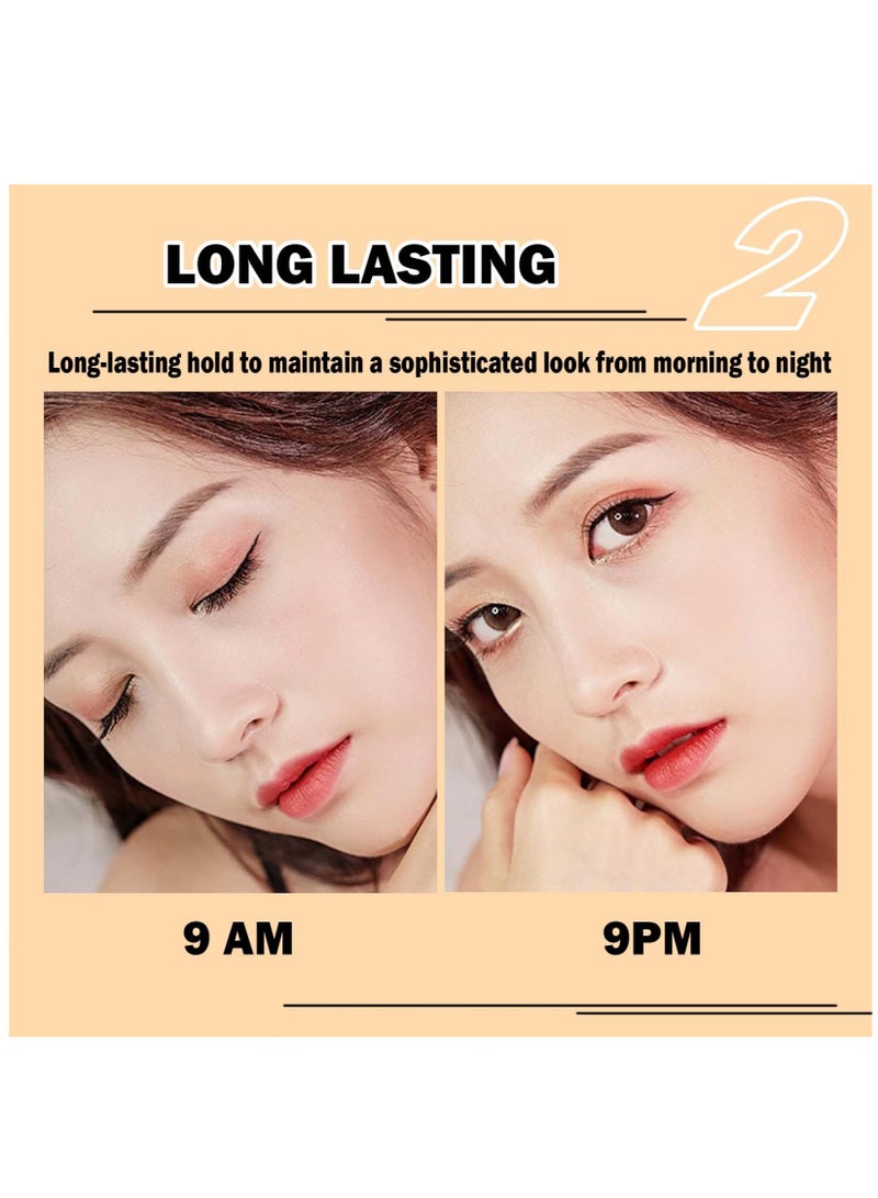 Excefore Matte Pressed Setting Powder Foundation for Long-Lasting Waterproof Coverage, Conceals & Brightens Skin, Weightless with Mirror & Puff, Dual-Use Dry/Wet Powder - Image 4