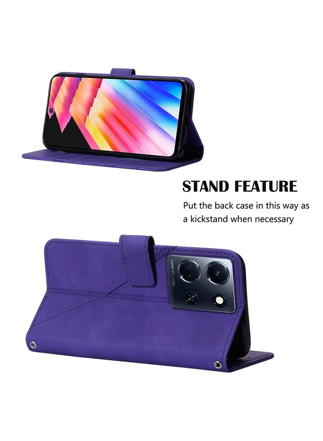 Zaboon Case For Infinix Note 30 5G / X6711 Crossbody 3D Embossed Flip Leather Phone Case - Image 5