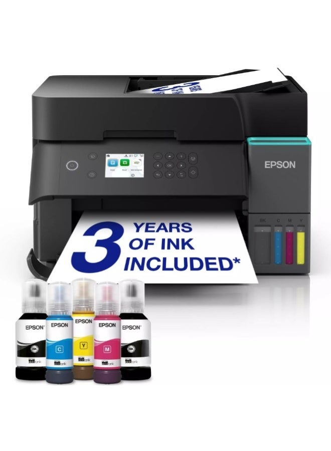 EPSON EcoTank L6370 A4 Wi-Fi Duplex All-in-One Ink Tank Printer, 1 Year Warranty Black - Image 1