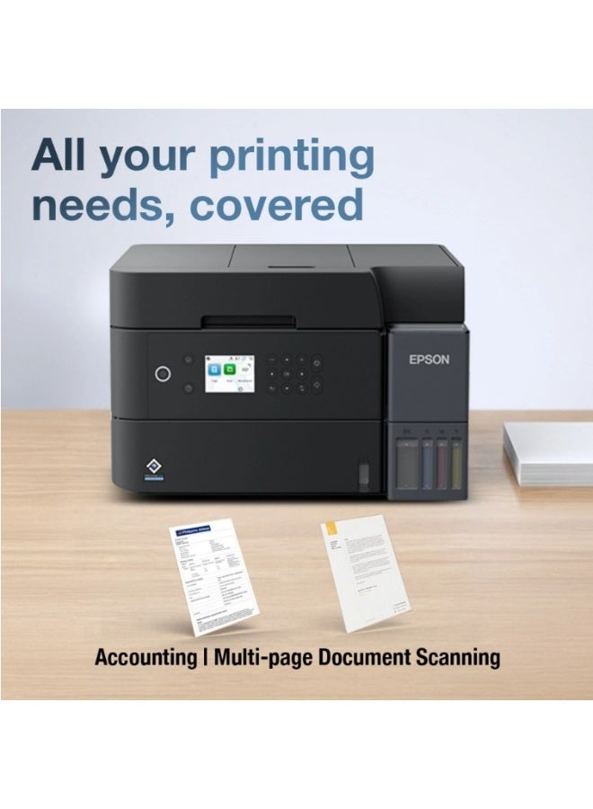 EPSON EcoTank L6370 A4 Wi-Fi Duplex All-in-One Ink Tank Printer, 1 Year Warranty Black - Image 3
