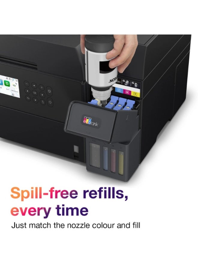 EPSON EcoTank L6370 A4 Wi-Fi Duplex All-in-One Ink Tank Printer, 1 Year Warranty Black - Image 5