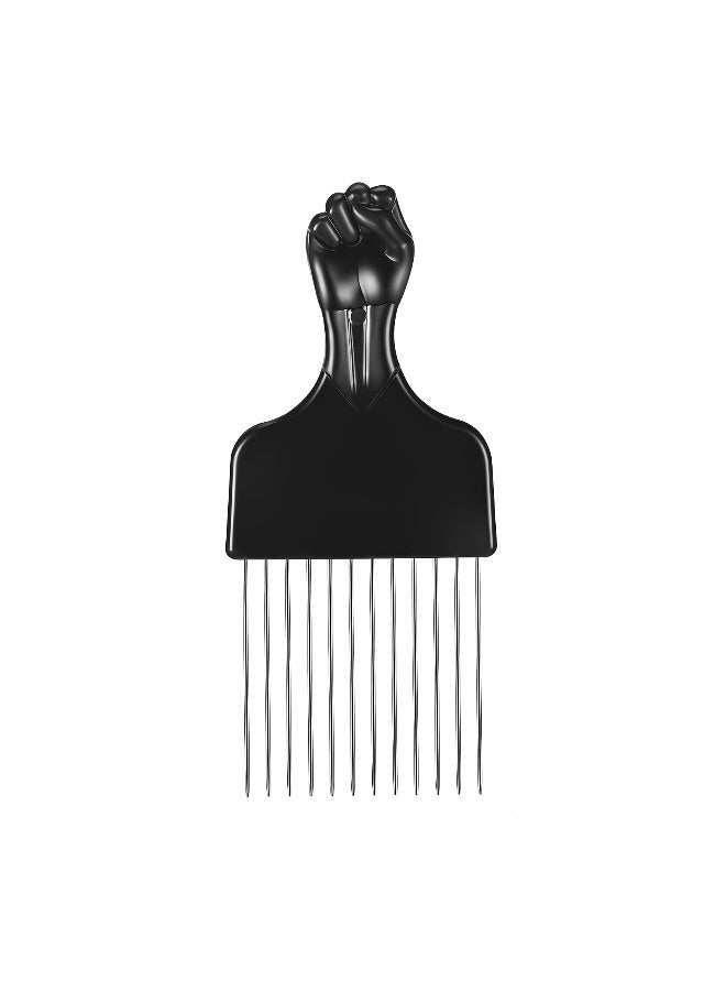 Metal Hair Pick Afro Pick Comb Styling Comb Styling Comb Insert Hair Curly Brush Fork Plastic Hair Pick Comb Anti static Hairstyling Tool - Image 1