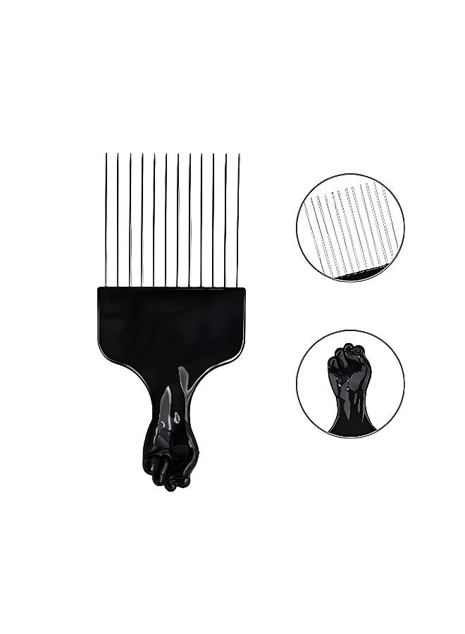 Metal Hair Pick Afro Pick Comb Styling Comb Styling Comb Insert Hair Curly Brush Fork Plastic Hair Pick Comb Anti static Hairstyling Tool - Image 5