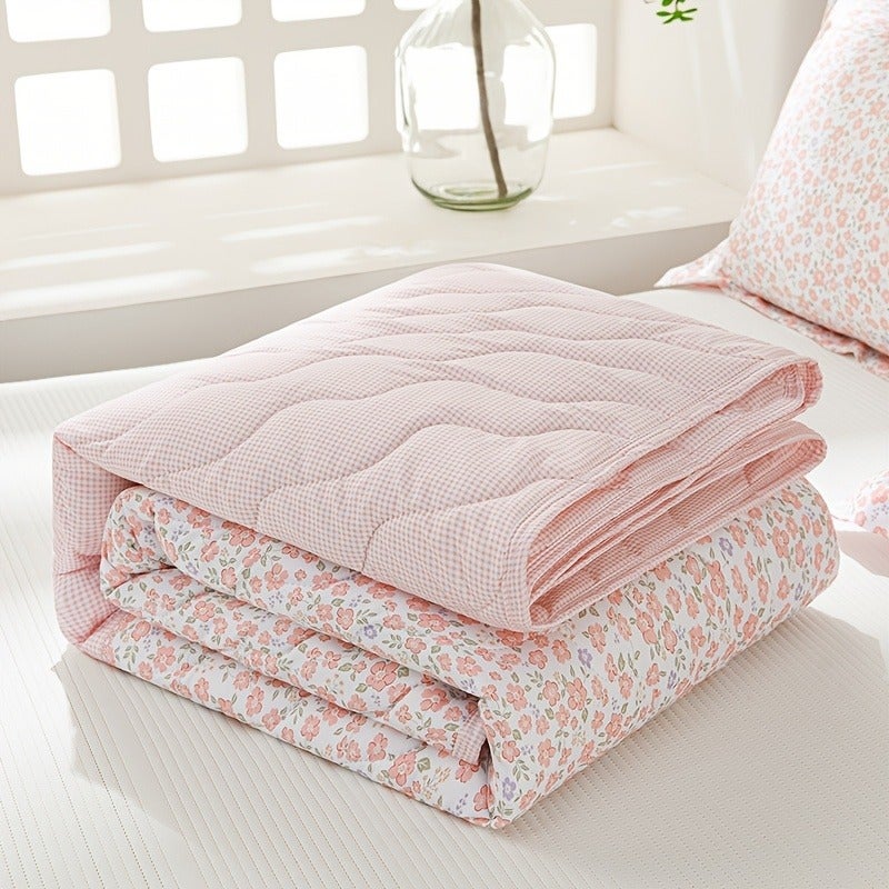 3pcs Soft Skin-Friendly Thin Duvet Cover Bedspread & Throw Blanket - Suitable for All-Season Bed Sheets, Single/Double/King Size Bedding, Machine Washable Coverlet for Home, Hotel, Sofa, Holiday Gift (No Inserts, Floral Print) - Image 5