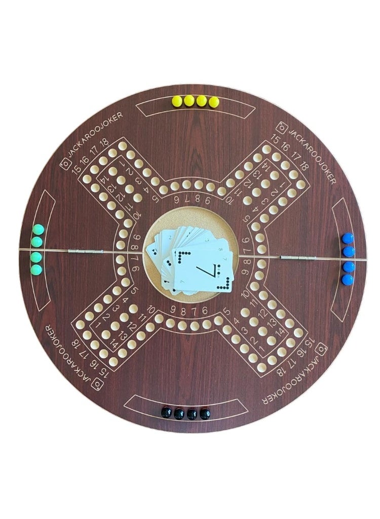 JACKAROOJOKER Jackaroo Double-Sided Board Game with Bag brown for 4-6 players - Image 3