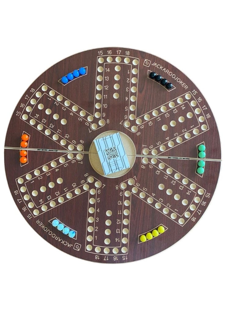 JACKAROOJOKER Jackaroo Double-Sided Board Game with Bag brown for 4-6 players - Image 2