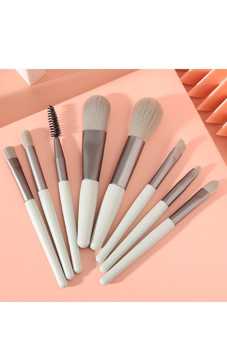 Soft Bristle 8-Piece Mini Makeup Brush Set: Morandi Eyeshadow Brushes, Blush Brushes, Complete Makeup Brushes, Beauty Tools - Image 1