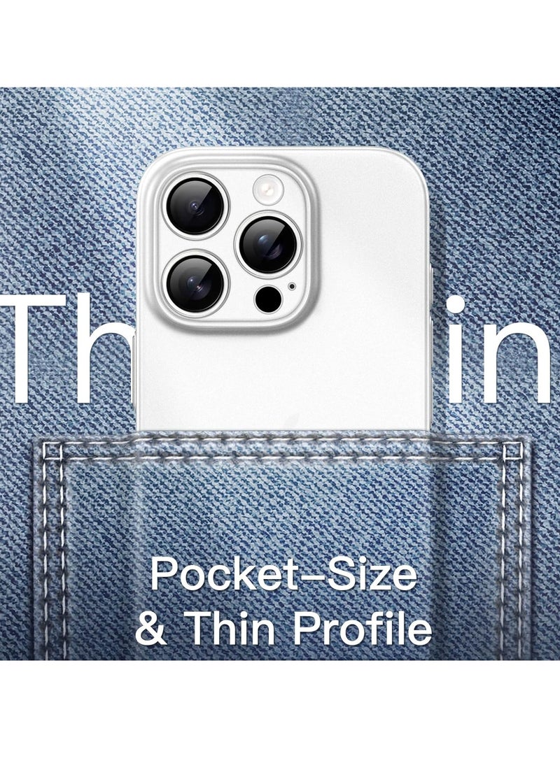 ELTRAZONE Ultra Slim (0.35mm Thin) Case for iPhone 16 Pro 6.3 Inch – Camera Lens Full Protection, Lightweight Matte Finish PP Hard Minimalist Cover (Frosted Clear) | Anti-Fingerprint & Non-Yellowing - Image 5