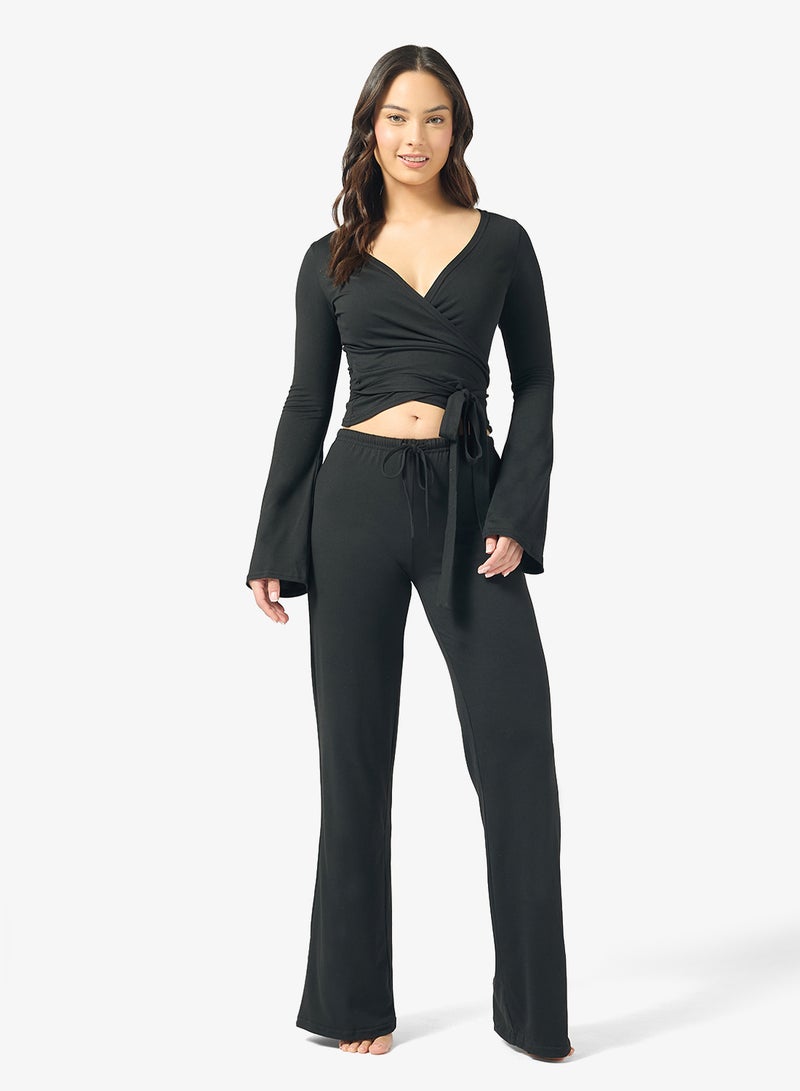 جينجر طقم بيجامة وبلوزة ملفوفة - Image 5