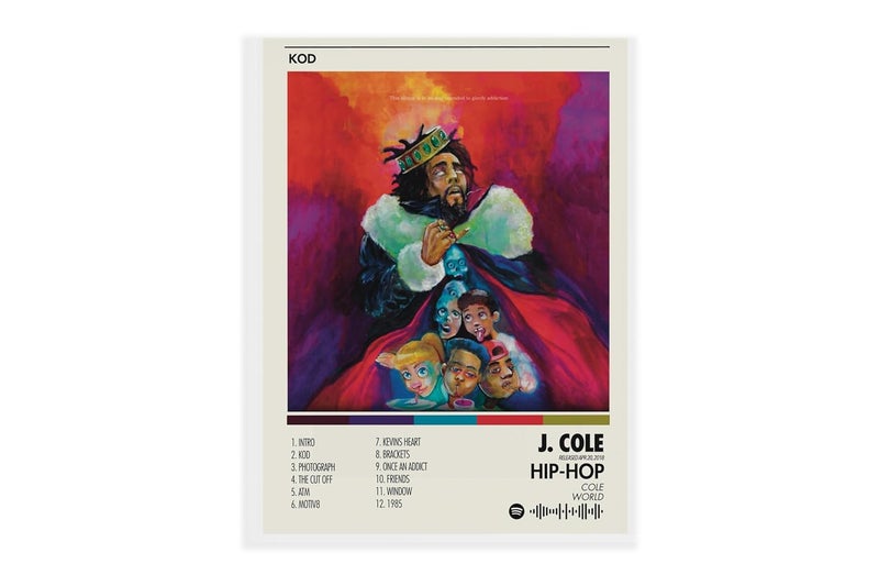 BLINKART BLINKART JCOLEKOD Popular Music Album Songs Hanging Wall ArtWork PhotoFrames 13x10 inch Decor For Home Bedroom Living Room Aesthetics Spotify Song Link QR Code With Your Photo Frame  - Image 3