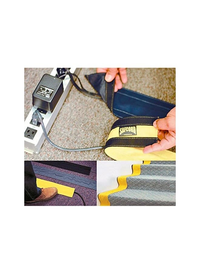 Electriduct SafCord Carpet Cord Cover - Length: 6FT - Color: Gray | Works only on Barber and Loop Style Carpet and Rugs  - Image 4
