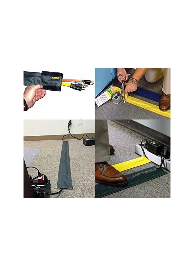Electriduct SafCord Carpet Cord Cover - Length: 6FT - Color: Gray | Works only on Barber and Loop Style Carpet and Rugs  - Image 5