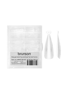 brunson Dual Nail Forms for Poly Extension Gel Pre-shaped False Tips with Scale 120pcs Manicure Tool for Nail Extensions Mold Nail Tips Acrylic Nails False Nails Manicure Tool  - Image 1