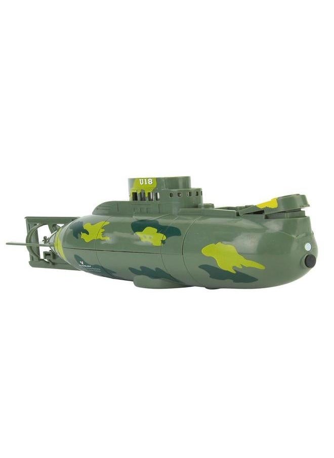 NIBEMINENT Mini Simulation Military Remote Control 6 Channel Submarine Toy Model (Green)  - Image 5