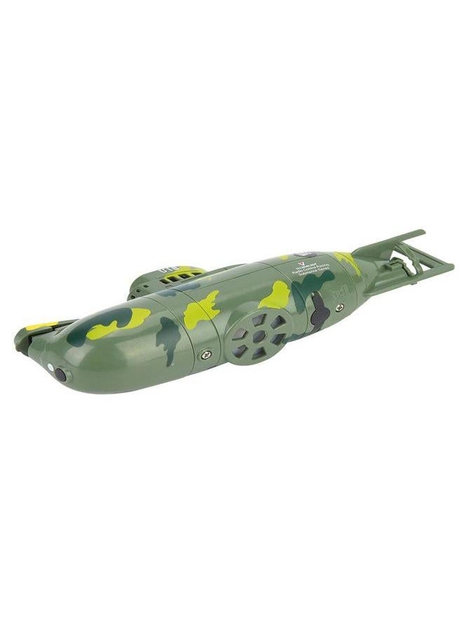 NIBEMINENT Mini Simulation Military Remote Control 6 Channel Submarine Toy Model (Green)  - Image 4