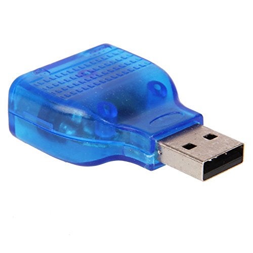 LipiWorld® USB to PS2 Converter/Adapter,USB Type A Male to Dual PS/2 Female for Keyboard Mouse (Blue) - Image 4