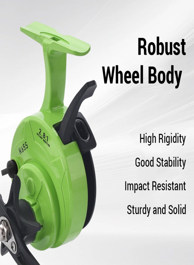 ليزارد بكرة صيد جليدية بلاستيكية سلكية، عجلة صيد أمامية لصيد الأسماك في الجليد - Image 5