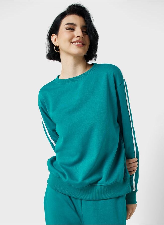 Ginger Basics - Sweatshirt & Side Stripe Jogger Set - Image 1