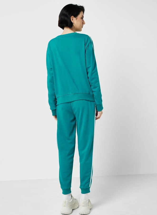 Ginger Basics Sweatshirt & Side Stripe Jogger Set
