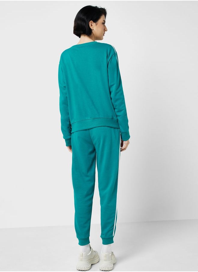 Ginger Basics - Sweatshirt & Side Stripe Jogger Set - Image 1
