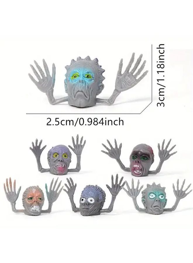 5pcs Yellow Finger Puppets Realistic Rubber Material Halloween Party Doll Game - Image 5