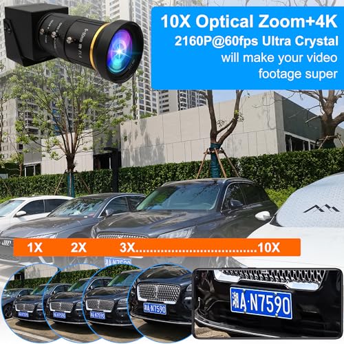 ELP 4K USB3.0 HDMI USB Camera Manual Zoom Webcam 4K 60fps PC Camera Mini Close-up Camera for Computer H.264 Telescope USB Security Camera 8mp Industrial CCTV Camera (5-50mm 10X Zoom Lens) - Image 3