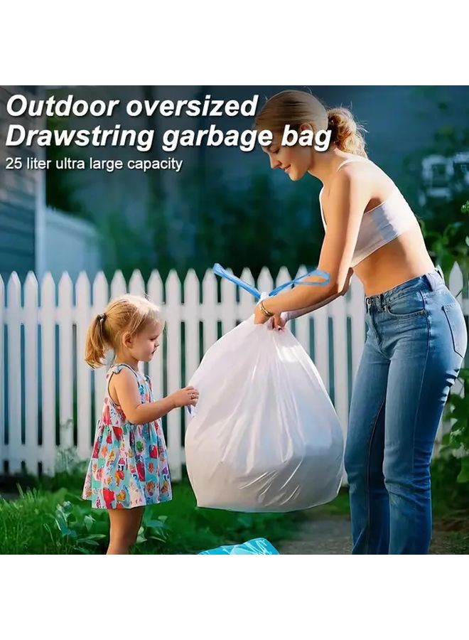 Extra Large Heavy Duty LDPE Trash Bags 3 Mil 90 Bags Blue Drawstring - Image 5