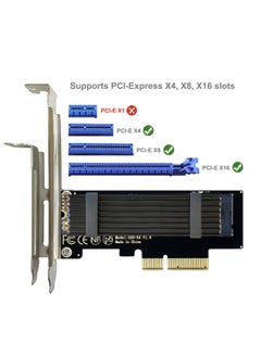 JEYI M.2 NVME to PCIe 3.0/4.0 x4 Adapter, NVME/AHCI SSD to PCIe Expansion Card with Aluminum Heatsink Solution, Supports PCI-Express X4 X8 X16 Slots  - Image 3