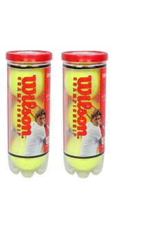 Wilson Championship Synthetic Tennis Balls|2 Can|6 Balls(3 Balls/Can) (Yellow)  - Image 1