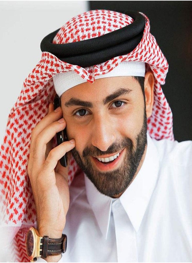 Generic - Men's Arabic Hijab, Muslim Arabic Hijab, Neck Scarf Shawl Headdress Hat Strap Aqel Rope - Image 1