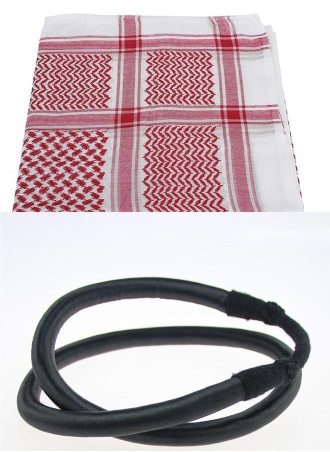 Generic - Men's Arabic Hijab, Muslim Arabic Hijab, Neck Scarf Shawl Headdress Hat Strap Aqel Rope - Image 1