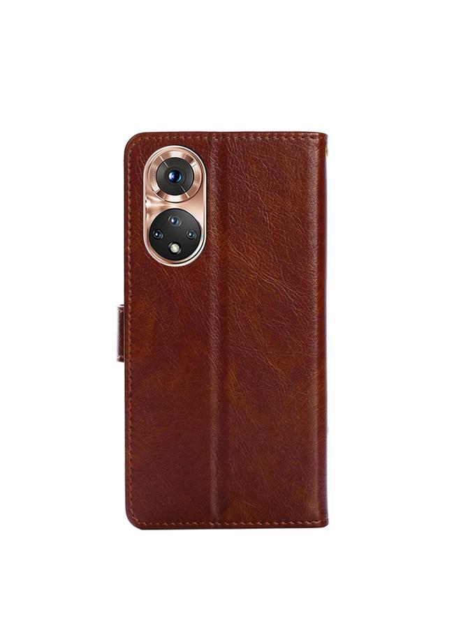 زبون جراب لهاتف Honor 50 مصنوع من جلد البولي يوريثان الحراري مع حامل وفتحة للبطاقات ومحفظة وحبل تثبيت. - Image 3