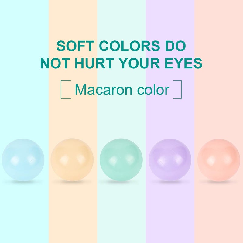 TRENDBOX 5 Mixed Colors Macaron Ocean Ball (Ship from USA) for Babies Kids Children Soft Plastic Birthday Parties Events Playground Games Pool - 100 Balls - Image 4