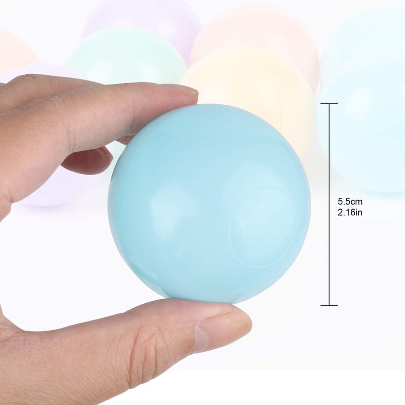 TRENDBOX 5 Mixed Colors Macaron Ocean Ball (Ship from USA) for Babies Kids Children Soft Plastic Birthday Parties Events Playground Games Pool - 100 Balls - Image 2