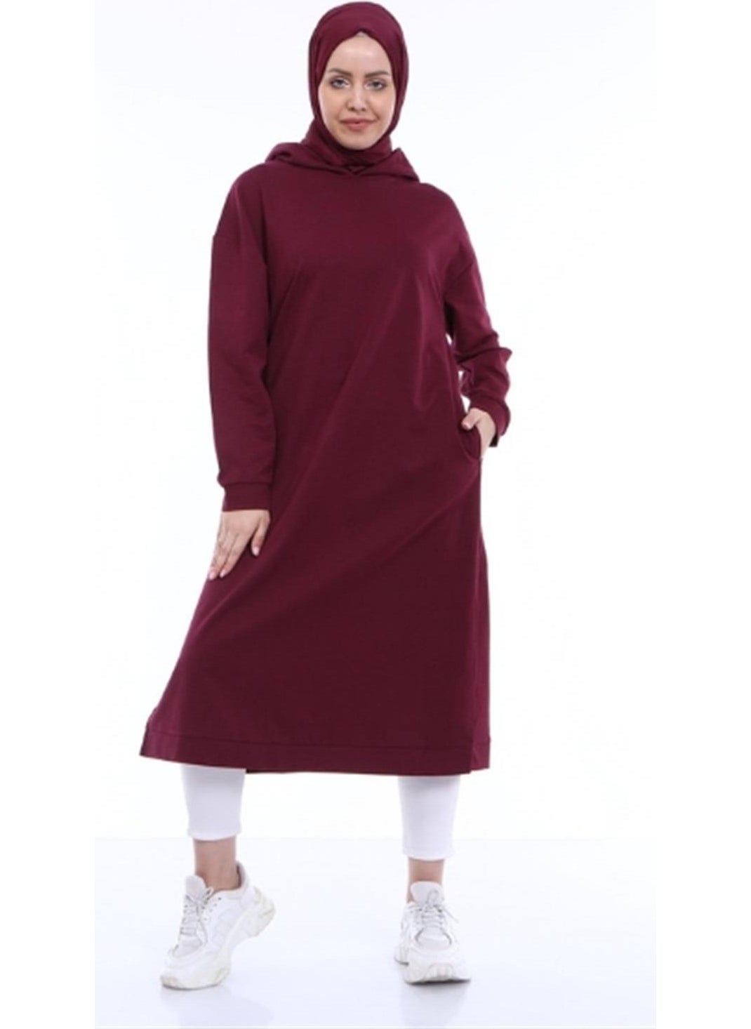 Atlas Hooded Midi Length Sweatshirt - Plum - pzsku/Z0C7C661C51307D500A86Z/45/_/1738060068/52c2509e-4954-47ae-b588-33a79336432e