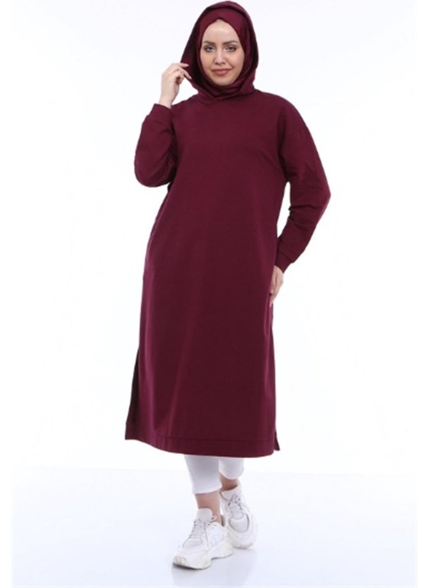 Atlas Hooded Midi Length Sweatshirt - Plum - pzsku/Z0C7C661C51307D500A86Z/45/_/1738060072/378203b9-9c3e-4301-8d59-1d74aad80db1