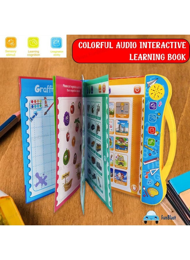 FunBlast Interactive Children Book -Musical English Educational Phonetic Learning Toy Book for 3 + Year Kids,Boys,Toddlers(Multicolor)(Battery Not Included) - Image 4