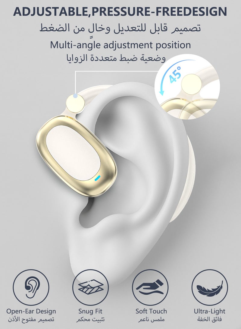 DUDAO Open-Ear Bluetooth 5.46 Wireless Earbuds with Earhooks, 8-Hour Playtime, Fast Charging, Sweat-Resistant Sport Earphones with Digital Display Charging Case - Image 3