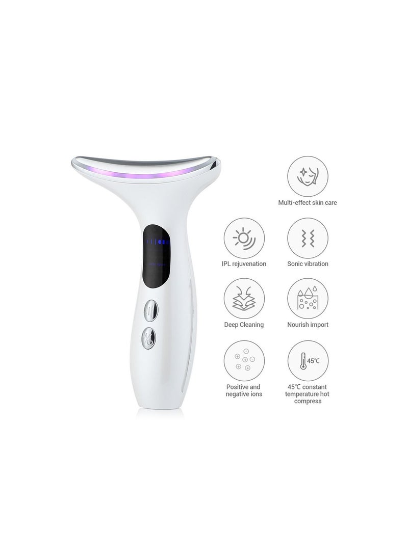 Neck Beauty Instrument Household Neck Wrinkle Removal Facial Massage Instrument Neck Protection Instrument Color light Rejuvenation Beauty Instrument - Image 1