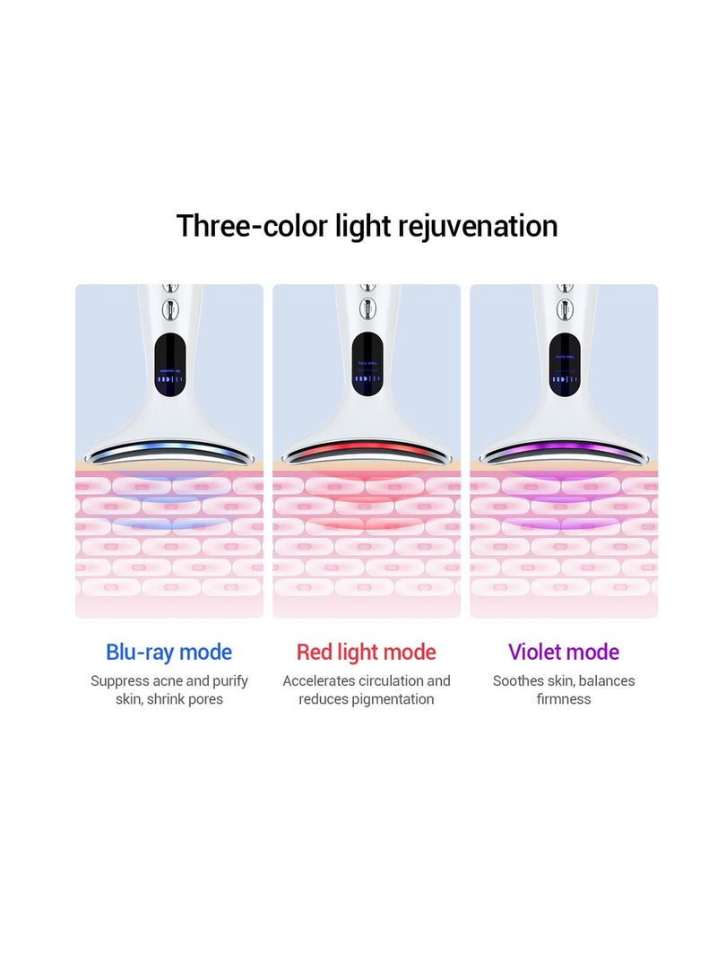 Neck Beauty Instrument Household Neck Wrinkle Removal Facial Massage Instrument Neck Protection Instrument Color light Rejuvenation Beauty Instrument - Image 3