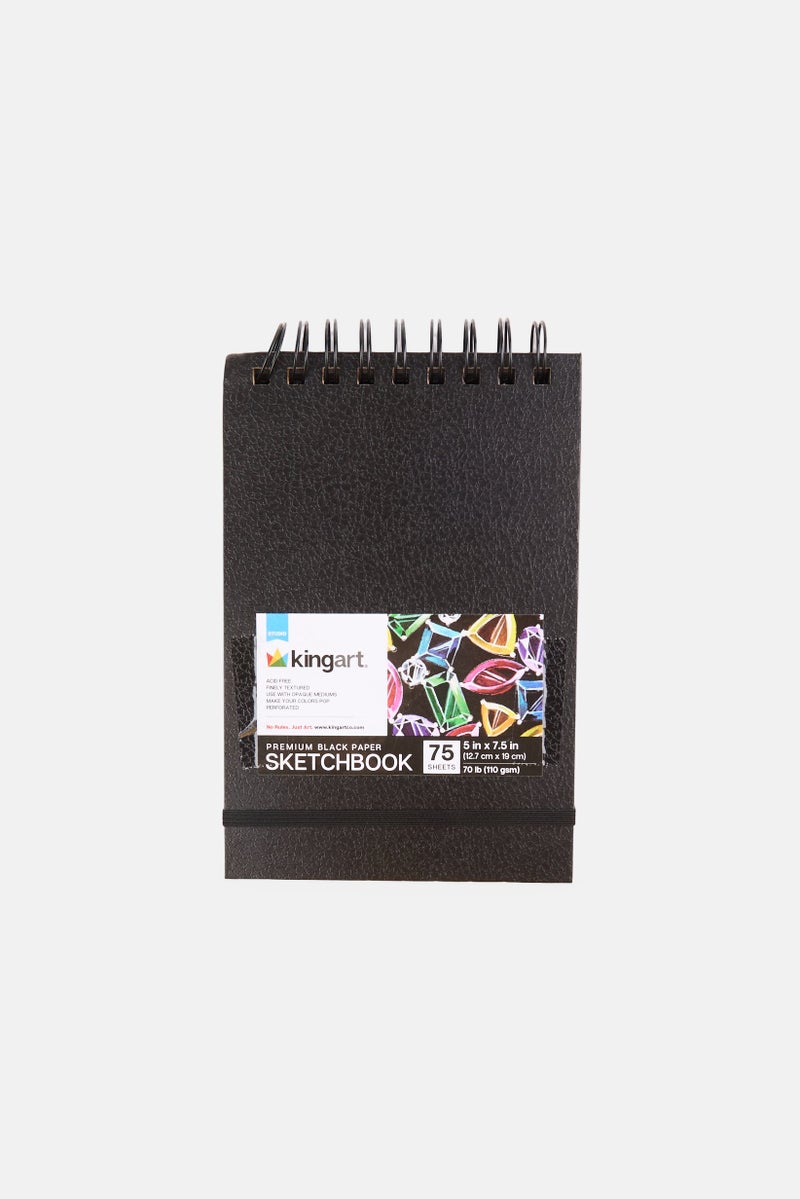 KINGART Premium Paper Sketchbook, Black  - Image 1
