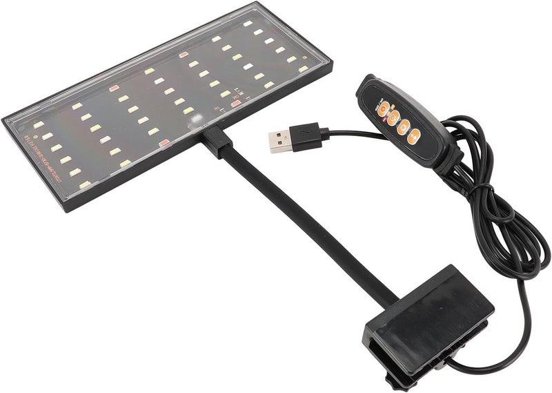 Clamp/Holder On Aquarium Light, USB Powered LED Dimmable Fish Tank Light with 10-Level Brightness & Timing Control, Clamp On Adjustable for Home Indoor Aquariums - Image 5